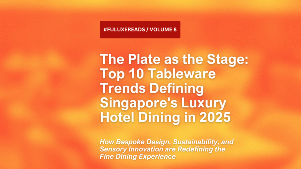 The Plate as the Stage: Top 10 Tableware Trends Defining Singapore's Luxury Hotel Dining in 2025