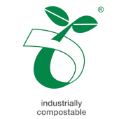 OK compost INDUSTRIAL logo to prove Our sugarcane natural products are biodegradable in an industrial composting plant. This applies to all components, inks and additives.